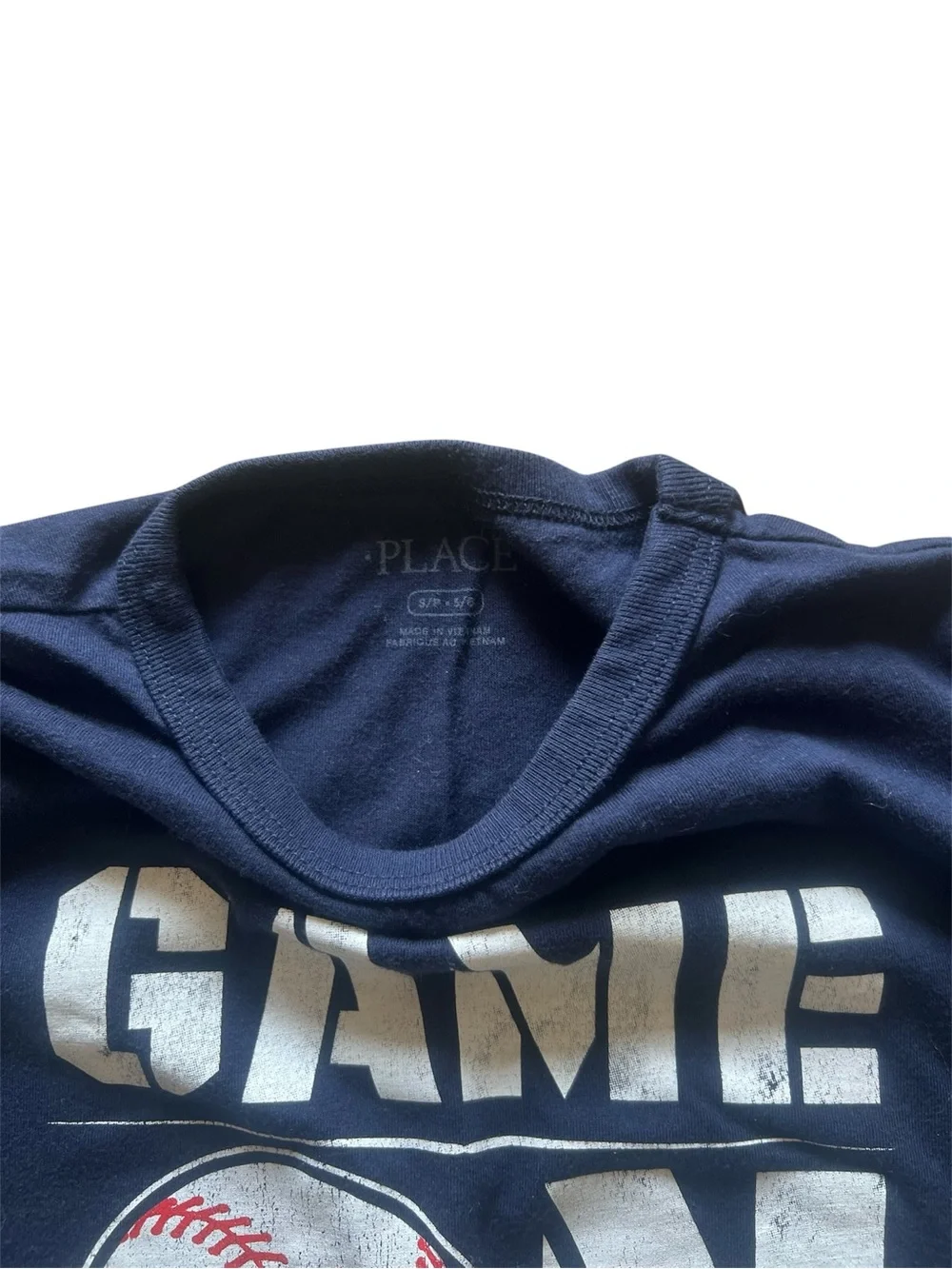 Children’s Place Game On Navy Baseball Tshirt | Size 5/6
